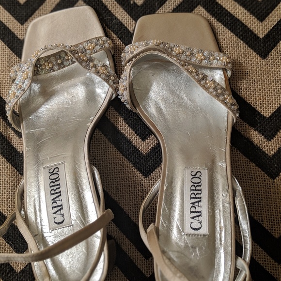 3/$25- strappy heel with beading - Picture 5 of 8